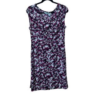 Slim Fabulous Womens Sz M Knee Length Dress Ultimate Slimming Purple Black